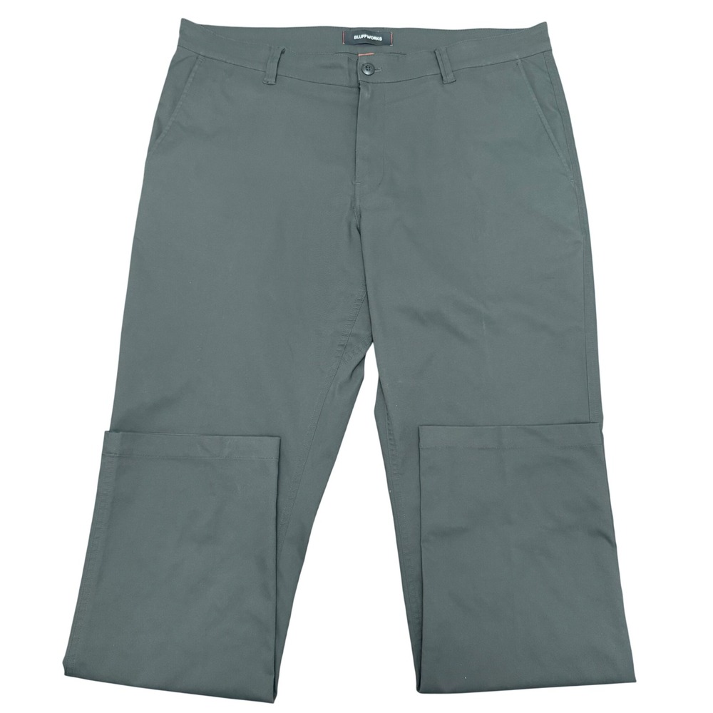 Bluffworks Ascender Pants Mens 38x34 Dark Slate Grey Regular Fit Travel Chino